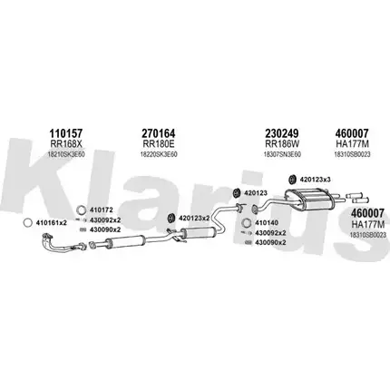 Система выпуска ОГ KLARIUS 420067E K2M BUC 3073944 HA52TA8 изображение 0