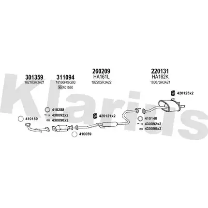 Система выпуска ОГ KLARIUS 4T XTZ N36AD 3074012 420120E изображение 0