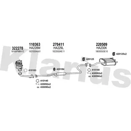 Система выпуска ОГ KLARIUS VITPZ 3074067 8S IGS 420154E изображение 0