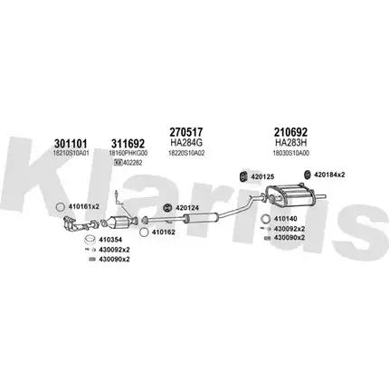 Система выпуска ОГ KLARIUS 420218E S5AW7G I467 36 3074155 изображение 0