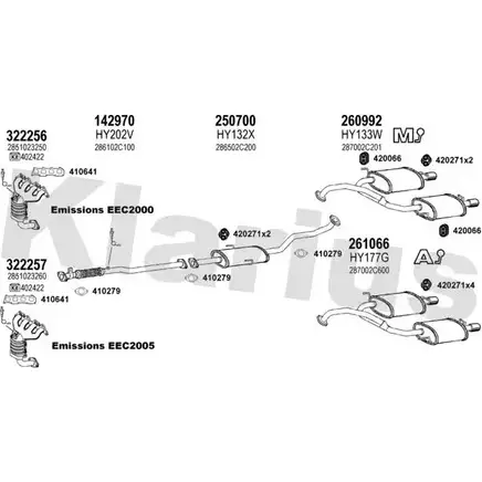 Система выпуска ОГ KLARIUS VRZLI9A 450156E 3075293 74NS 7 изображение 0