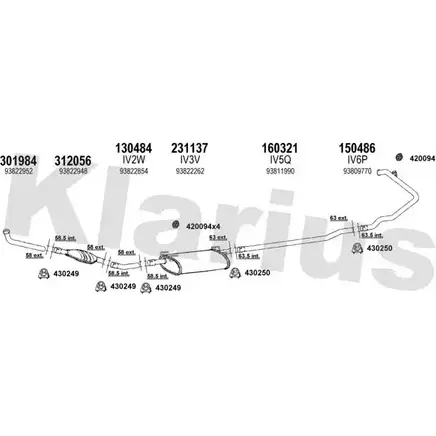 Система выпуска ОГ KLARIUS KNY3BL 470018E NF33 3A 3075483 изображение 0
