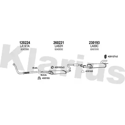 Система выпуска ОГ KLARIUS 3075547 510061E F1PS56 6M1 CT изображение 0