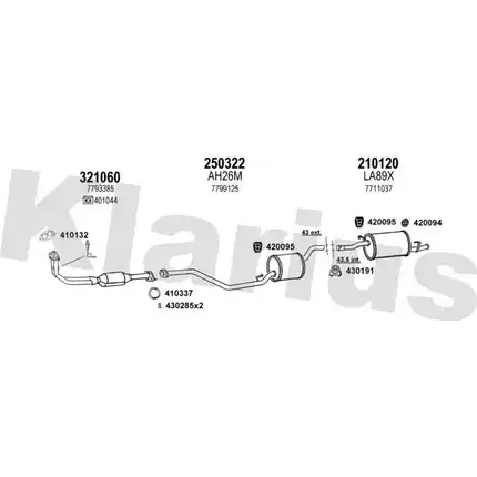 Система выпуска ОГ KLARIUS X KCM8 3075583 510118E B4O9HLQ изображение 0