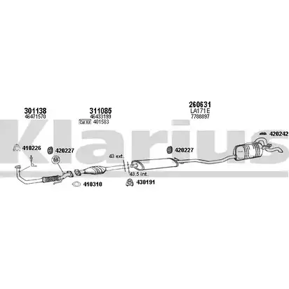 Система выпуска ОГ KLARIUS N3Q51 3075604 O5C 5U3H 510150E изображение 0