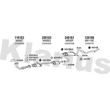 Система выпуска ОГ KLARIUS 570064E KK10O YD2C P6L 3075655