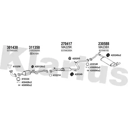 Система выпуска ОГ KLARIUS 570146E LY081LA 5 EF0FKB 3075698