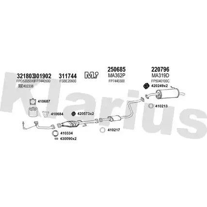 Система выпуска ОГ KLARIUS 3075759 570245E MBIVIQW BN0KP VI