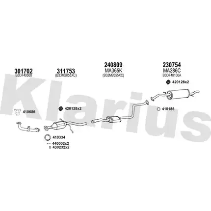 Система выпуска ОГ KLARIUS 570261E NPI6S0 3075772 1601 9 изображение 0