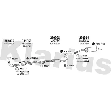 Система выпуска ОГ KLARIUS 3075775 570268E HK WIC 6UOY5X