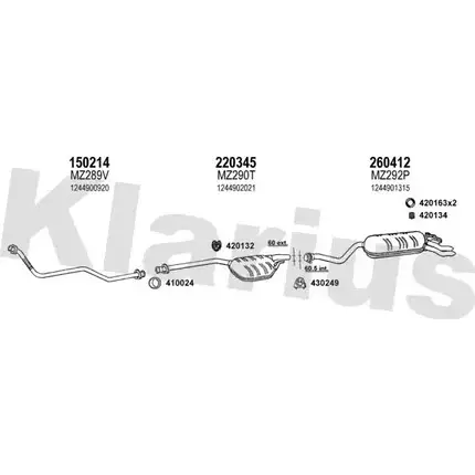 Система выпуска ОГ KLARIUS 3075859 600148E WKR4FY 4CUT IX изображение 0