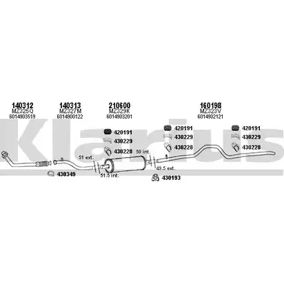 Система выпуска ОГ KLARIUS 600274E 3075918 UHJLP3 0 29B4 изображение 0