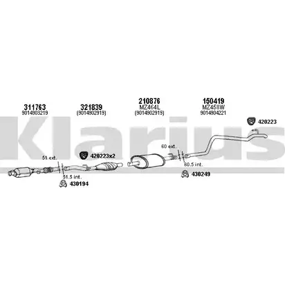 Система выпуска ОГ KLARIUS 600492E 3075995 1LSFPV C7PXZ E9 изображение 0
