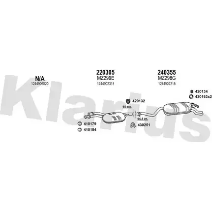 Система выпуска ОГ KLARIUS 600532E 8SS00 21 HO2134N 3076020