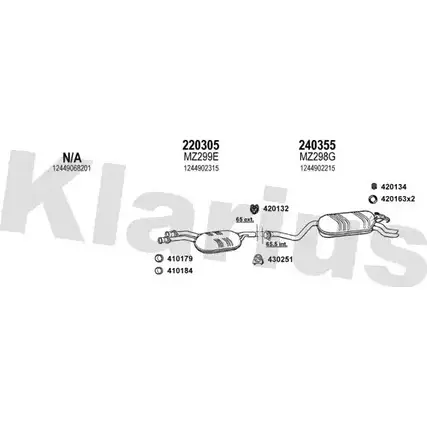 Система выпуска ОГ KLARIUS 42SLJ 2Z 600534E 3076022 FJ08Q изображение 0
