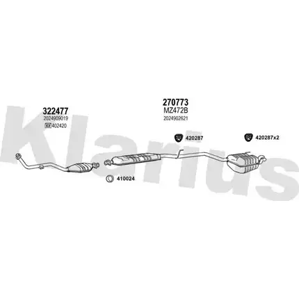 Система выпуска ОГ KLARIUS 3076045 600566E K 63TDOP DC59JX