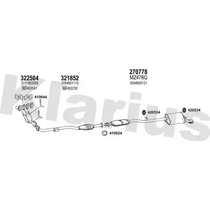 Система выпуска ОГ KLARIUS 3076053 7EIBJ6 600574E 9XLS URQ изображение 0