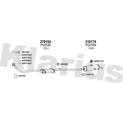 Система выпуска ОГ KLARIUS 3076136 NNTP V 630143E B0ODJ изображение 0