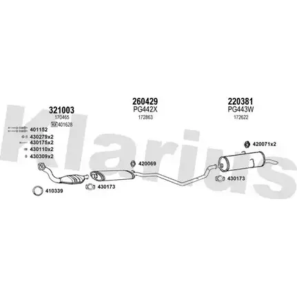 Система выпуска ОГ KLARIUS 3076171 8NCLX CGDPM M 630237E изображение 0