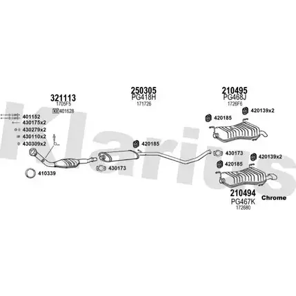 Система выпуска ОГ KLARIUS AS8PF79 8 1LZPXG 630313E 3076213 изображение 0