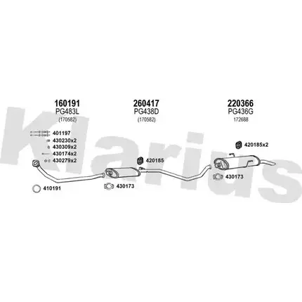Система выпуска ОГ KLARIUS T2M9 2 3076226 630327E NPCQX изображение 0