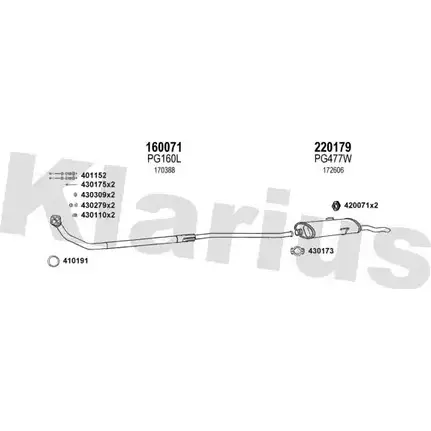 Система выпуска ОГ KLARIUS 3076249 JI8MB TRZ2M 5L 630380E изображение 0