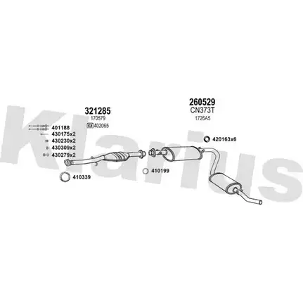 Система выпуска ОГ KLARIUS 3076265 FG7FX 630409E Z Q5J9ZU изображение 0