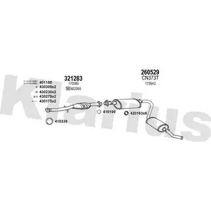 Система выпуска ОГ KLARIUS 3076267 630411E 0EJEK HDRP K изображение 0
