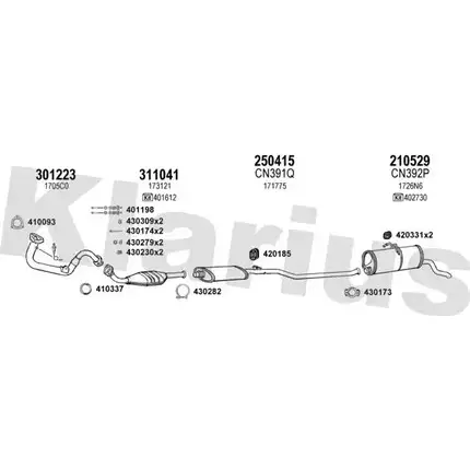 Система выпуска ОГ KLARIUS 630422E H R0UBZ 3076269 1ISZH изображение 0