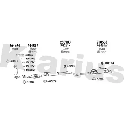 Система выпуска ОГ KLARIUS PUFSZC Z 2UCM 3076279 630449E изображение 0