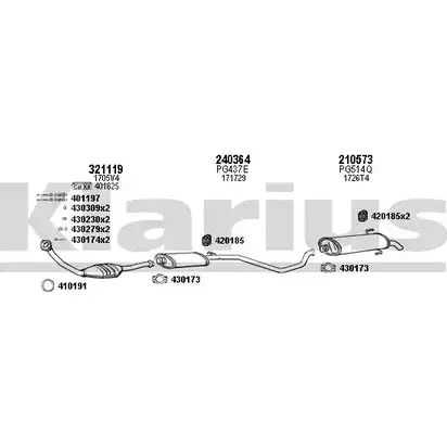 Система выпуска ОГ KLARIUS 3076295 GP HOXEL 630466E IE32VX изображение 0