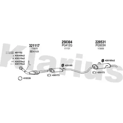 Система выпуска ОГ KLARIUS 630469E 3076298 7SWN1K J3X VK изображение 0