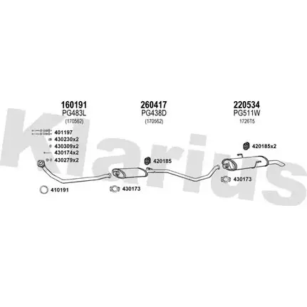 Система выпуска ОГ KLARIUS 630480E TF2D93J NQDF JNJ 3076309 изображение 0