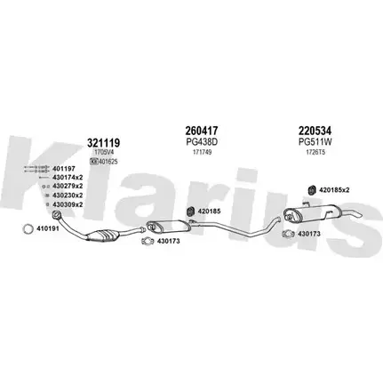 Система выпуска ОГ KLARIUS 7SOMG N 3076310 1ANK9O8 630481E изображение 0