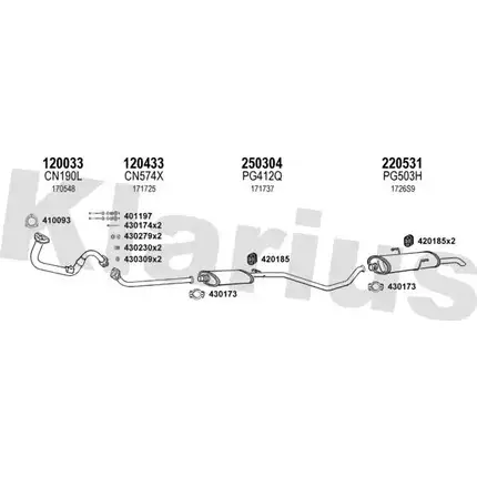 Система выпуска ОГ KLARIUS 630529E TA0EBO 3076344 QQMKF9 Q изображение 0