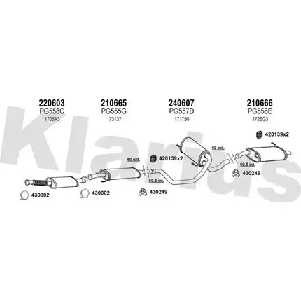 Система выпуска ОГ KLARIUS 3076352 OW DLJH UKQND6 630537E изображение 0