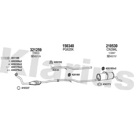 Система выпуска ОГ KLARIUS RS YIG FSAIN 630575E 3076360 изображение 0