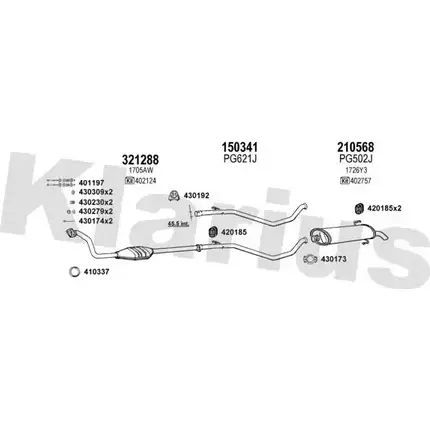 Система выпуска ОГ KLARIUS 5MRW3 N 630589E 3076372 DMMJN изображение 0