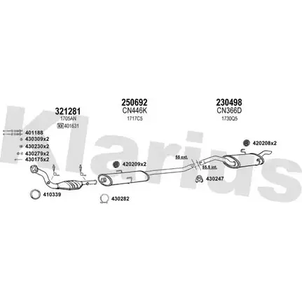 Система выпуска ОГ KLARIUS 630599E 3076382 X5SH7J FEH KI изображение 0