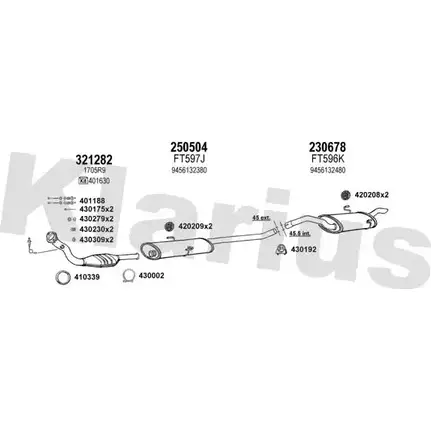 Система выпуска ОГ KLARIUS 630645E 3076407 FJJPO SL6 TN изображение 0
