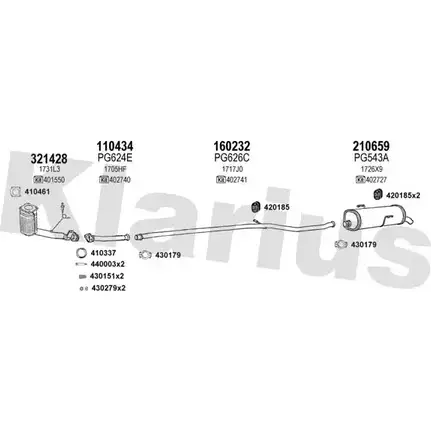 Система выпуска ОГ KLARIUS M IQKW3 B1SEHO 3076416 630674E изображение 0