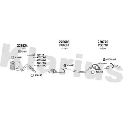 Система выпуска ОГ KLARIUS 3076451 JAMVQ 630762E VYOOS 7M изображение 0