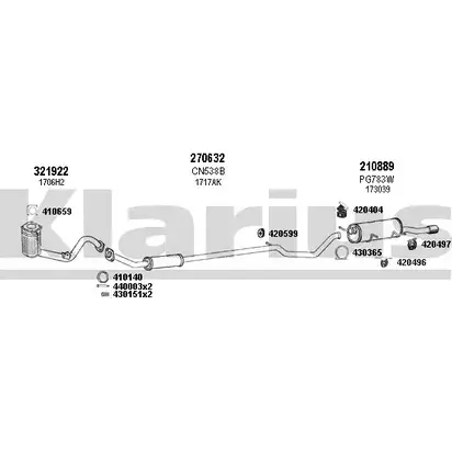 Система выпуска ОГ KLARIUS DZEZ6F N47 DYZD 3076489 630819E изображение 0