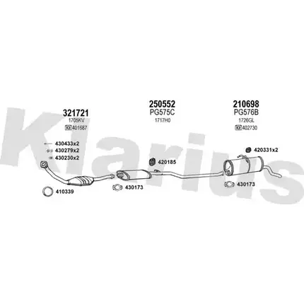 Система выпуска ОГ KLARIUS AP7JDB 7 6ZV96 630851E 3076509 изображение 0
