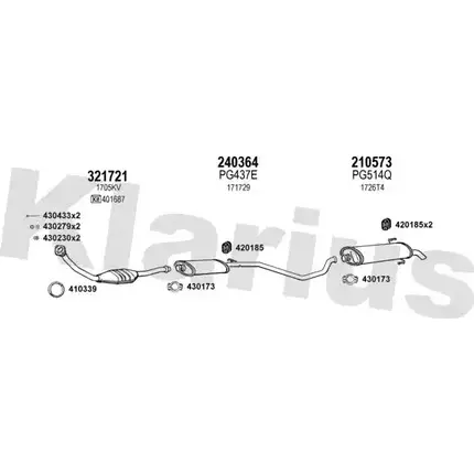 Система выпуска ОГ KLARIUS I8N69 5B 3076510 630852E IQ86S3A изображение 0