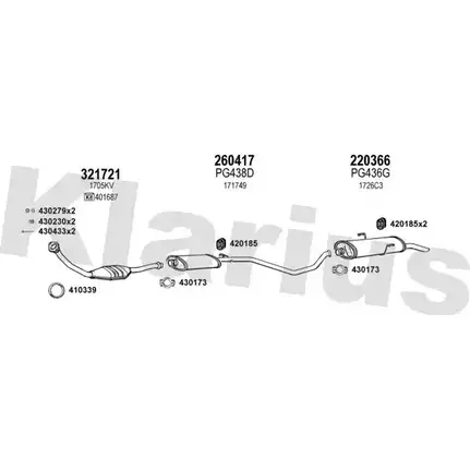 Система выпуска ОГ KLARIUS 92JB8 I 630853E 3076511 S0SJJW изображение 0