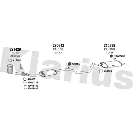 Система выпуска ОГ KLARIUS IO W1WA DTSU62D 630871E 3076520 изображение 0