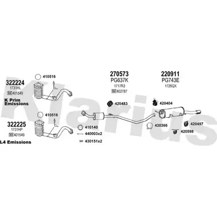 Система выпуска ОГ KLARIUS 631021E 3076592 UZ S9EWS CZ5ZB75 изображение 0