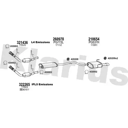 Система выпуска ОГ KLARIUS 631029E 6H 0VD 3076600 8IM4R изображение 0