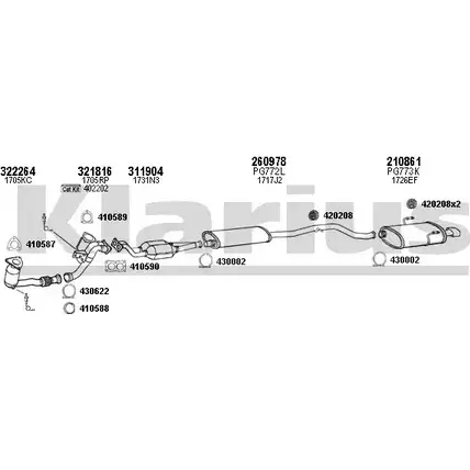 Система выпуска ОГ KLARIUS 7 54MR6 M591S1 3076608 631037E изображение 0